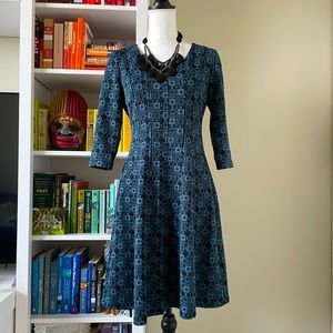 Taylor V-Neck Jacquard Dress